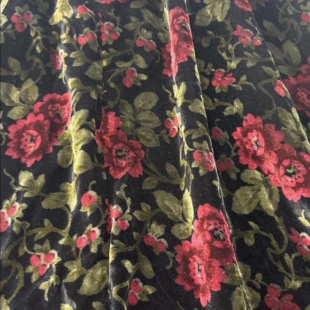 Gymboree Girls Velvet Floral Holiday‎ Valentine Dress Peter Pan Collar Size 9